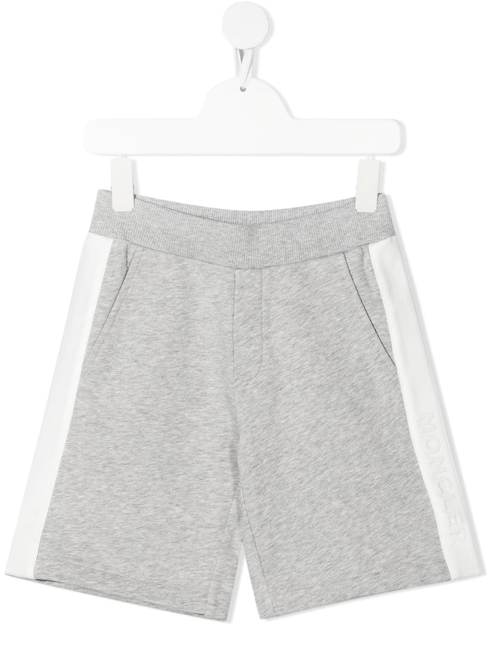 Moncler Enfant side stripe track shorts - Grey von Moncler Enfant