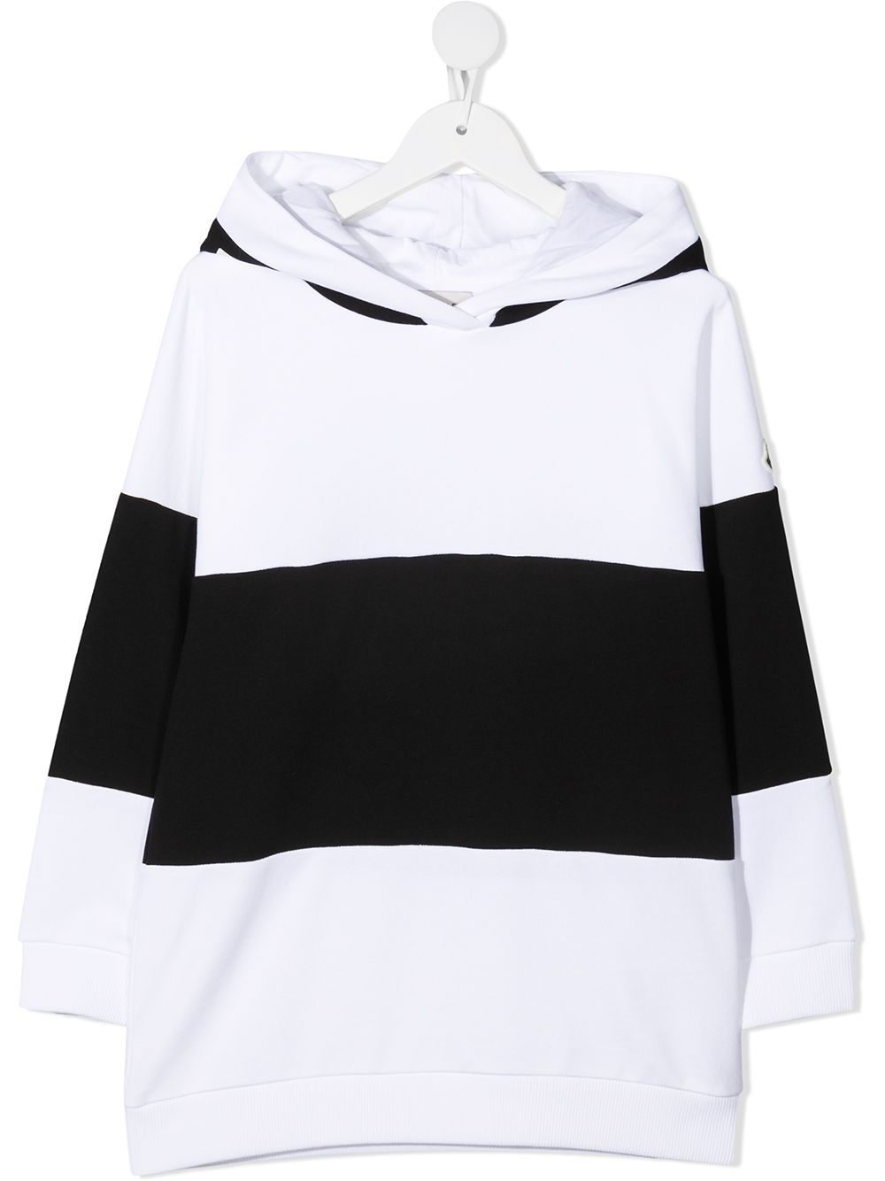 Moncler Enfant striped cotton hoodie - White von Moncler Enfant