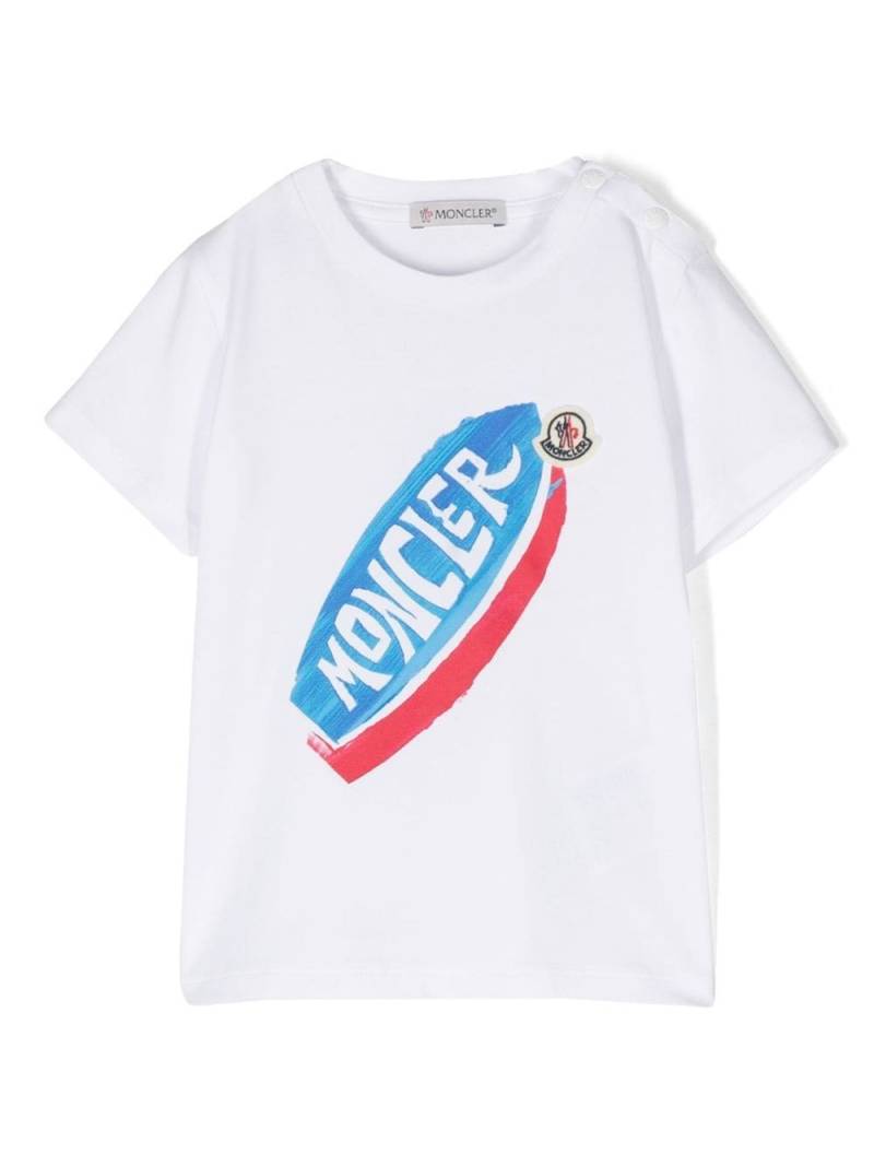 Moncler Enfant surfboard-print T-shirt - White von Moncler Enfant