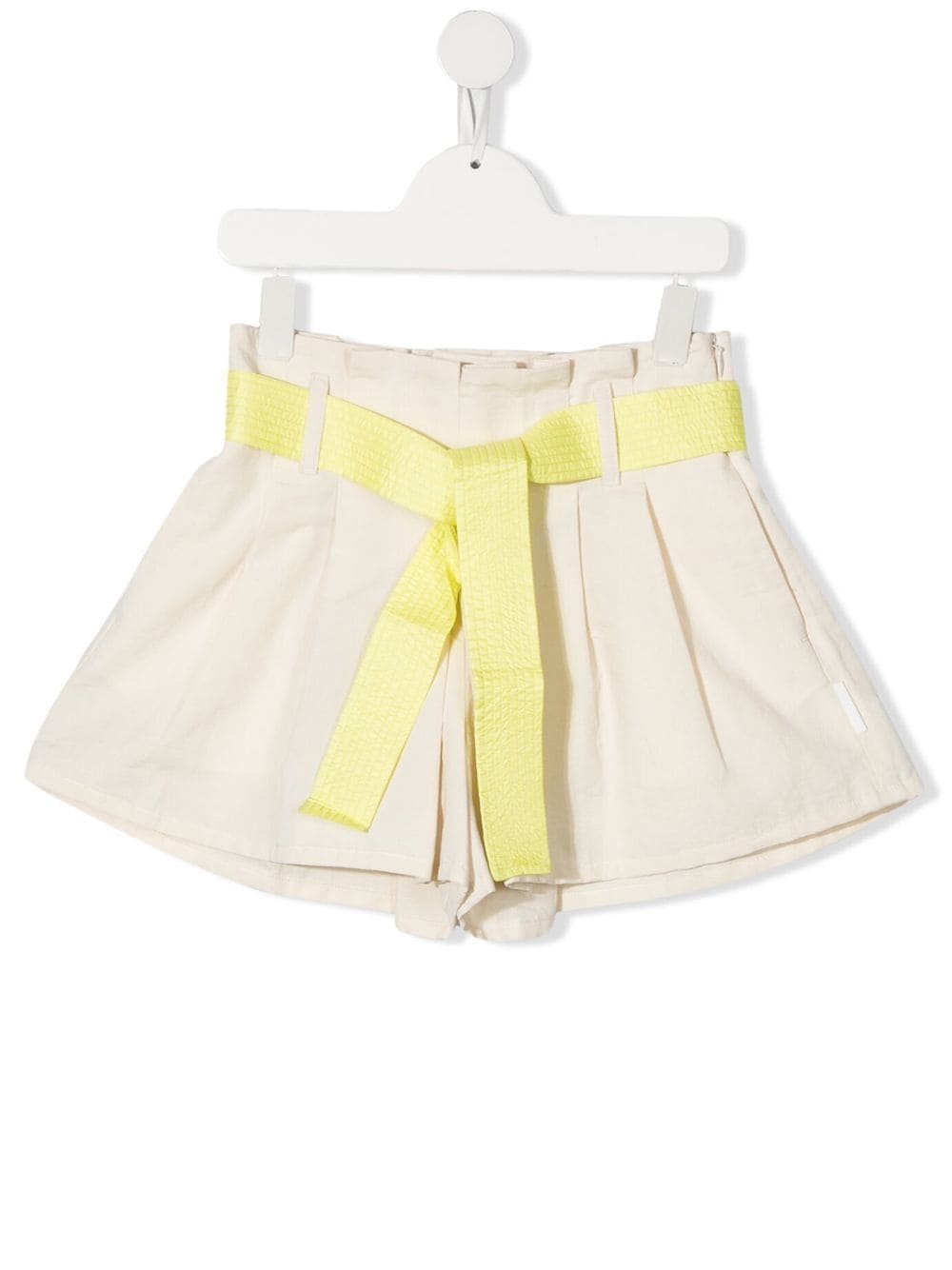 Moncler Enfant tied-waist pleated shorts - Neutrals von Moncler Enfant