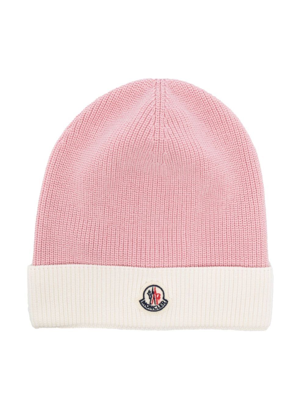 Moncler Enfant two-tone cotton beanie - Pink von Moncler Enfant