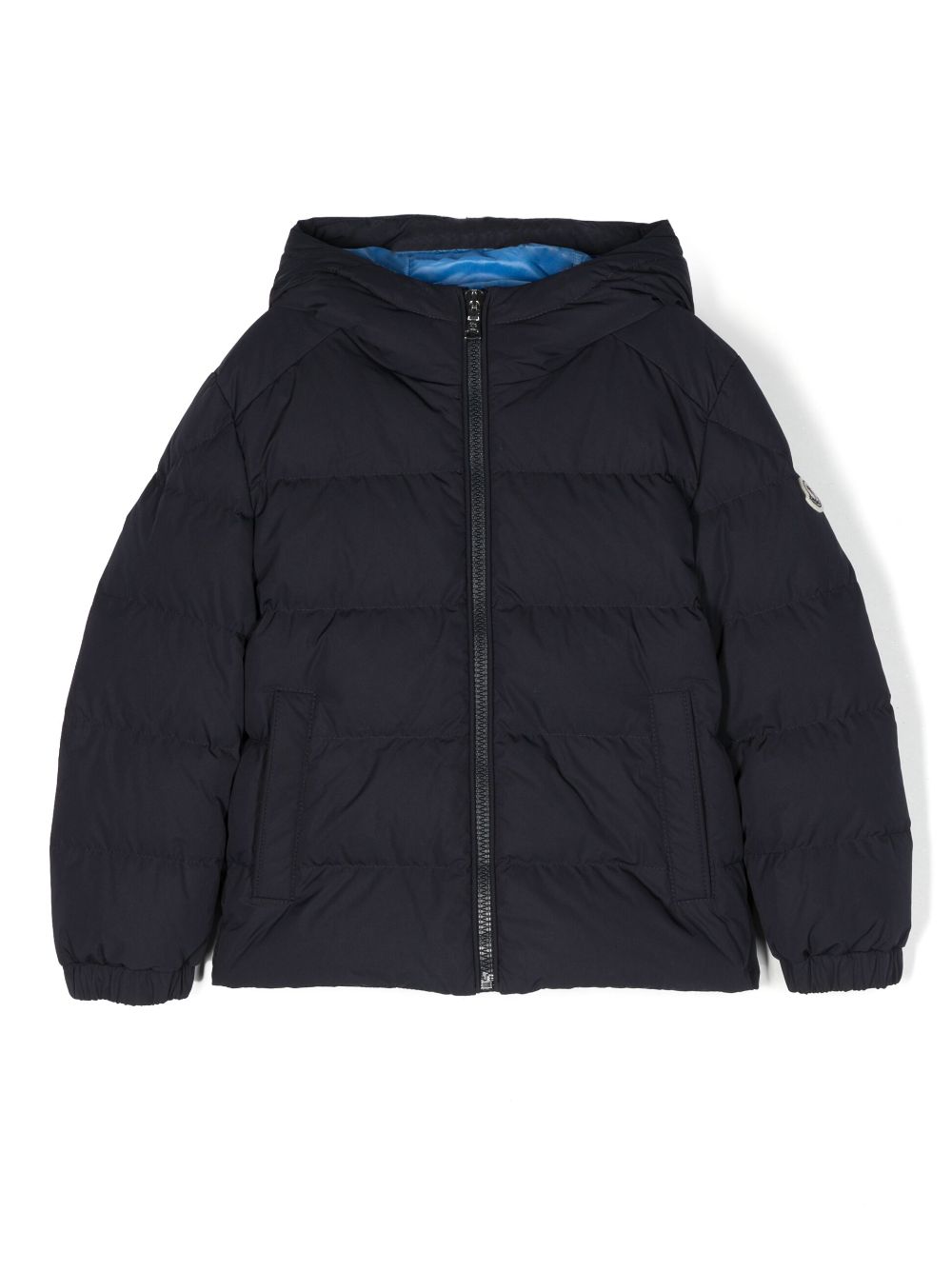 Moncler Enfant zip-up hooded padded jacket - Blue von Moncler Enfant