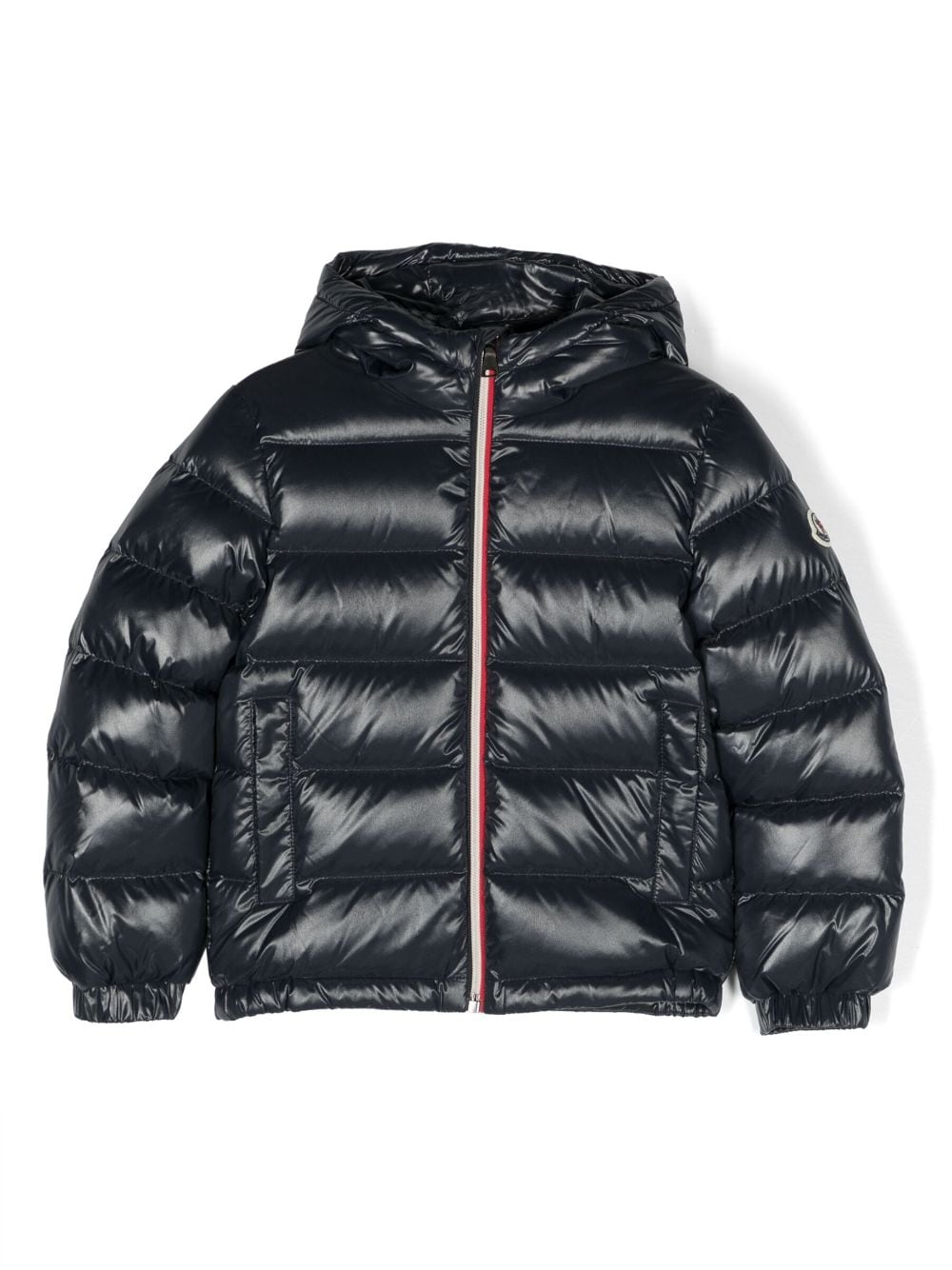 Moncler Enfant zip-up hooded padded jacket - Blue von Moncler Enfant