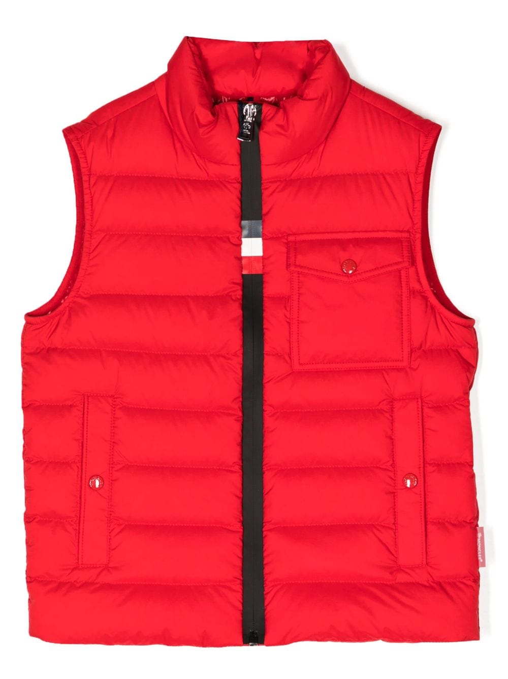 Moncler Enfant zip-up padded down gilet - Red von Moncler Enfant