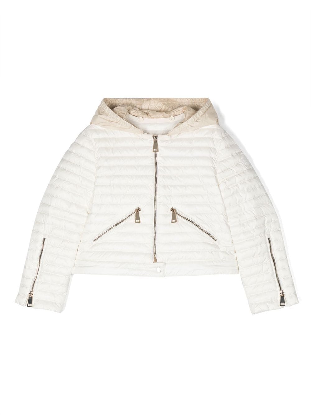 Moncler Enfant zip-up padded jacket - White von Moncler Enfant