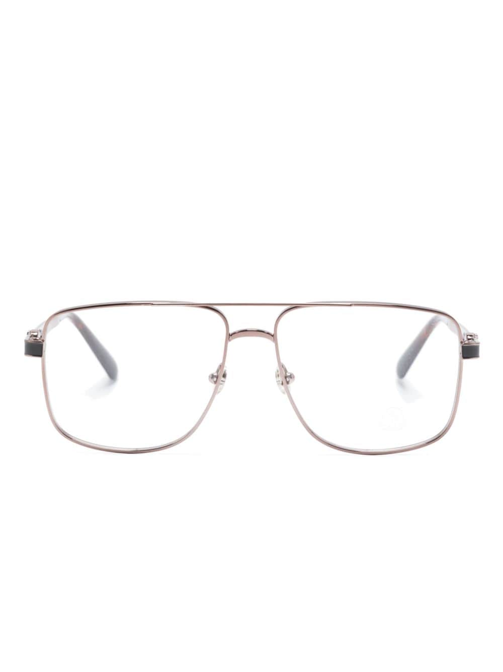 Moncler Eyewear ML5178 square-frame glasses - Brown von Moncler Eyewear