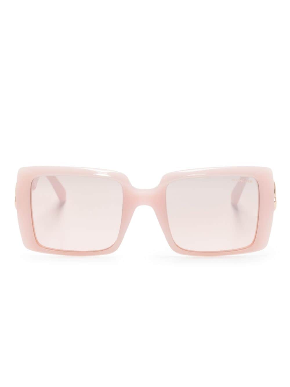 Moncler Eyewear Promenade rectangle-frame sunglasses - Pink von Moncler Eyewear