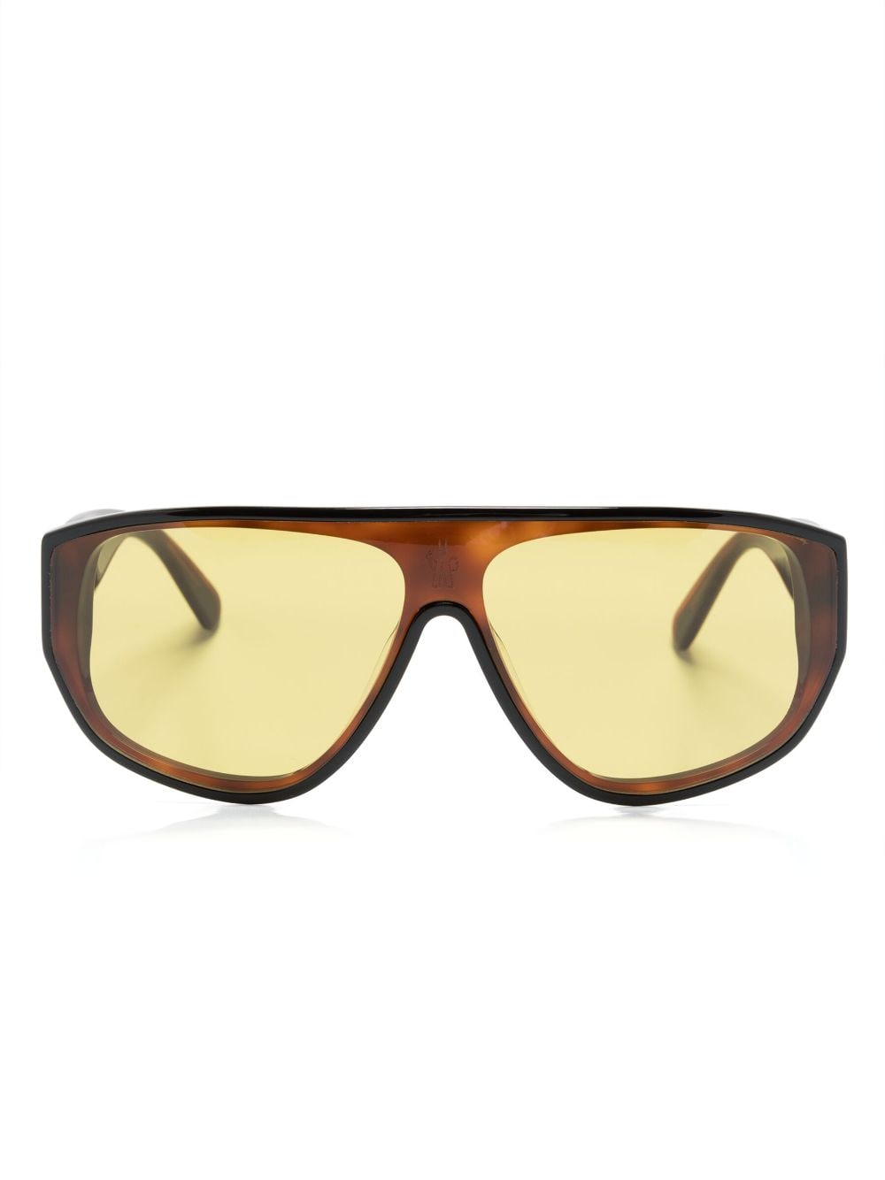 Moncler Eyewear logo-engraved pilot-frame sunglasses - Brown von Moncler Eyewear