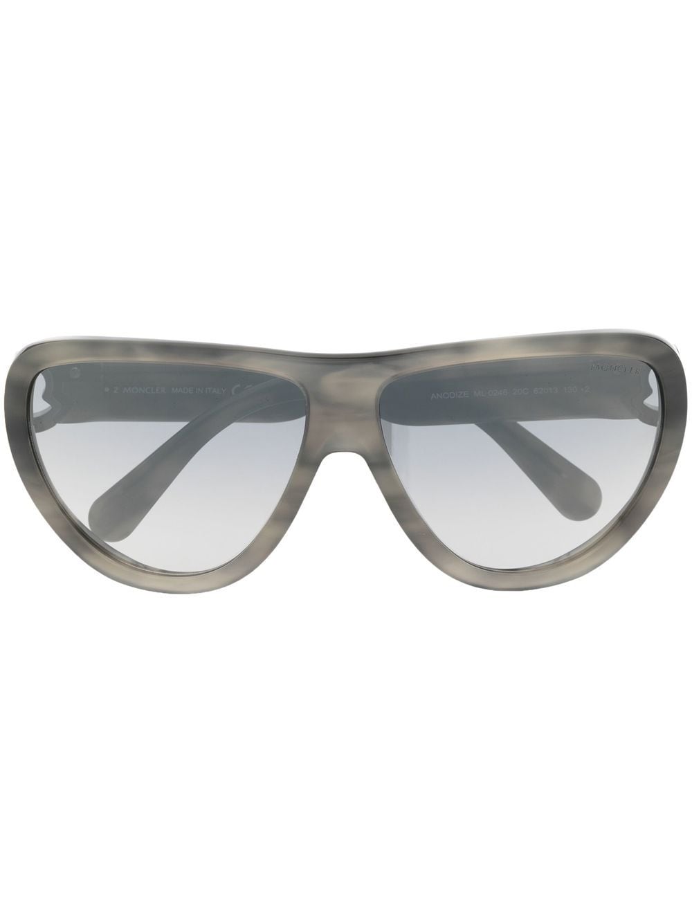 Moncler Eyewear Anodize oversized-frame sunglasses - Grey von Moncler Eyewear