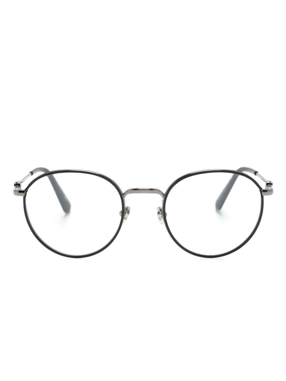 Moncler Eyewear round-frame glasses - Black von Moncler Eyewear