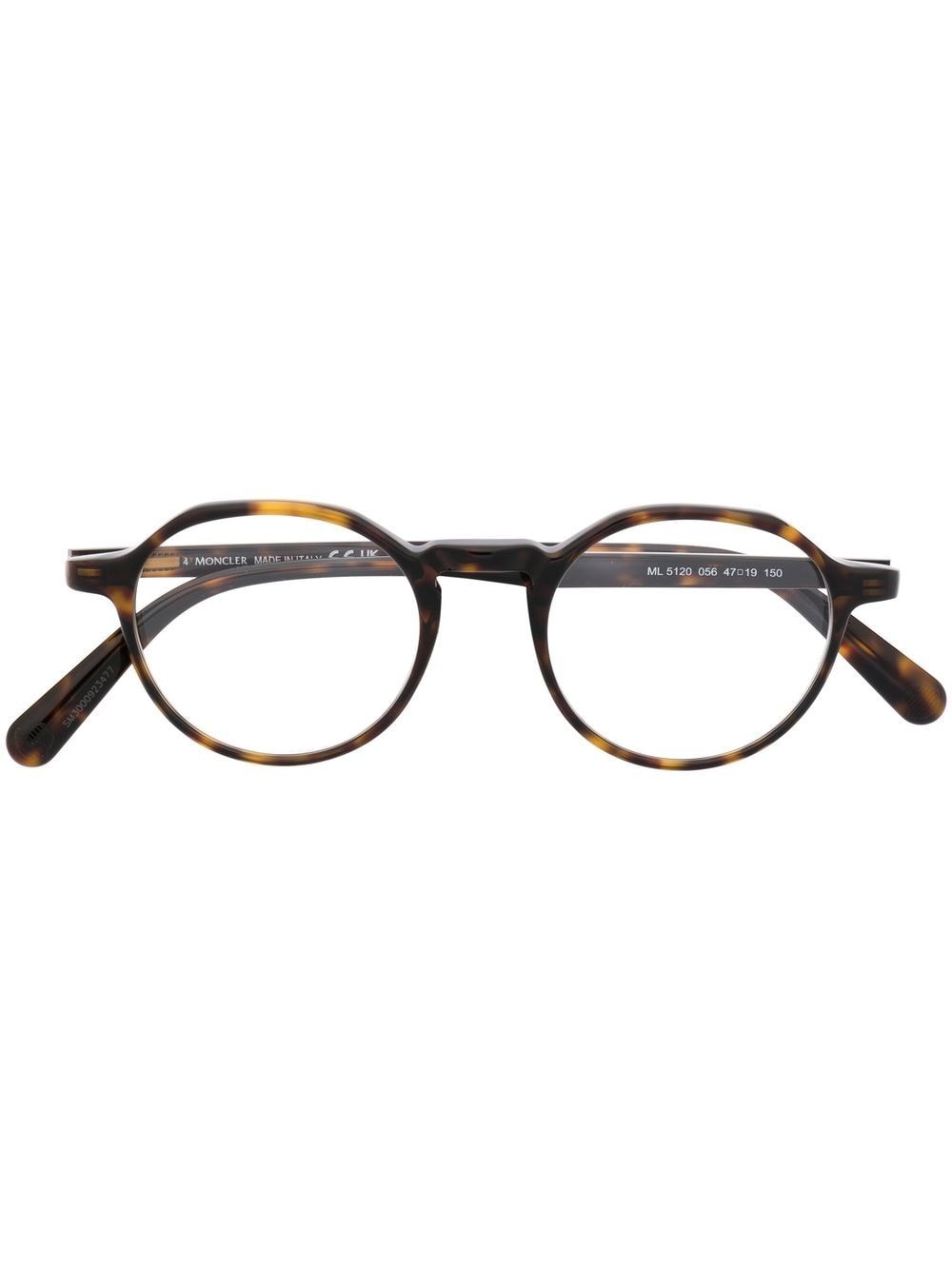 Moncler Eyewear round-frame glasses - Brown von Moncler Eyewear