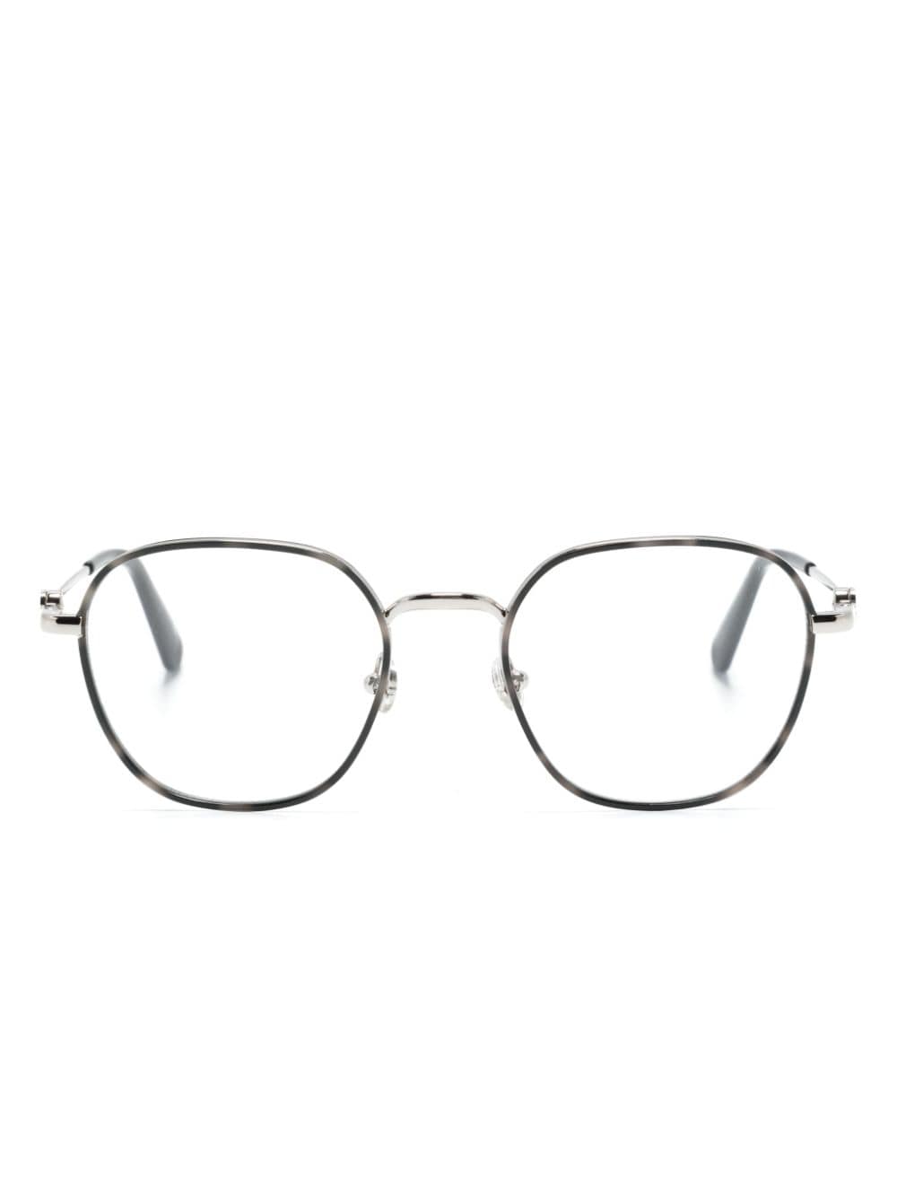Moncler Eyewear square-frame glasses - Silver von Moncler Eyewear