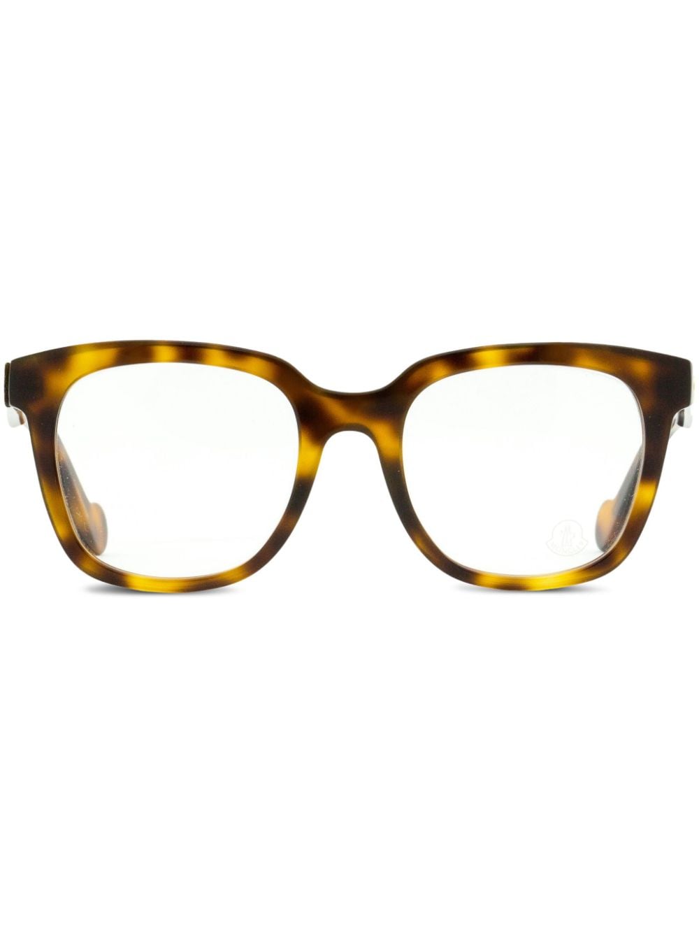 Moncler Eyewear tortoiseshell square-frame glasses - Brown von Moncler Eyewear