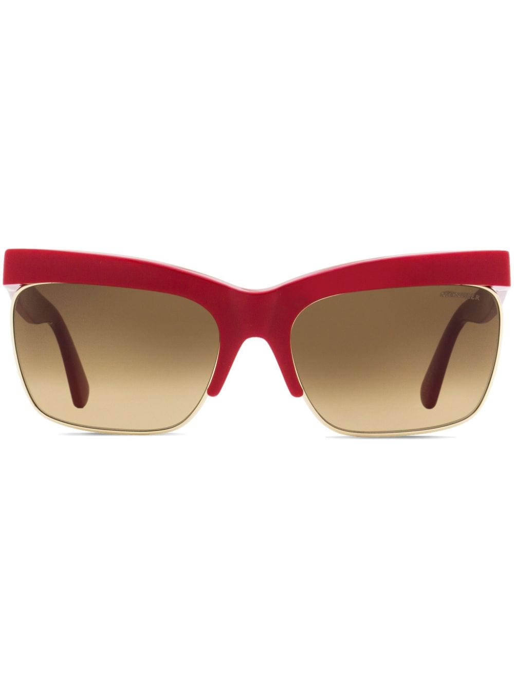 Moncler Eyewear x Veronica Leoni rectangle-frame sunglasses - Red von Moncler Eyewear