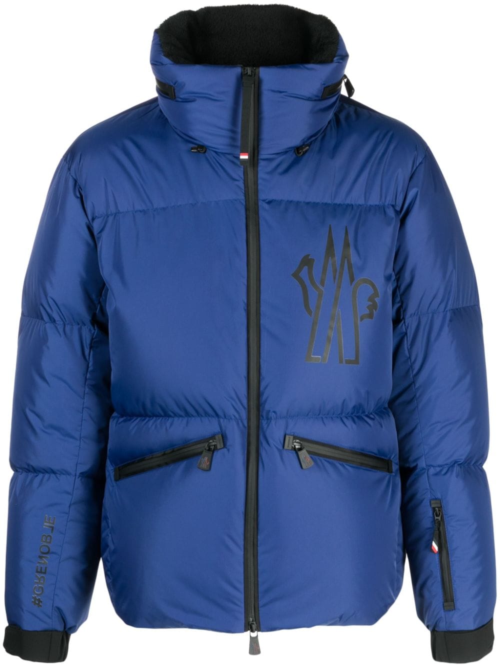 Moncler Grenoble Verdons logo-print hooded jacket - Blue von Moncler Grenoble