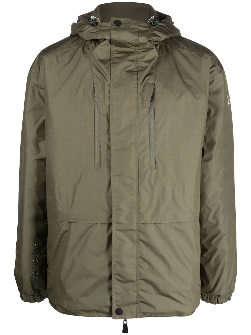Moncler feather down hooded jacket - Green von Moncler