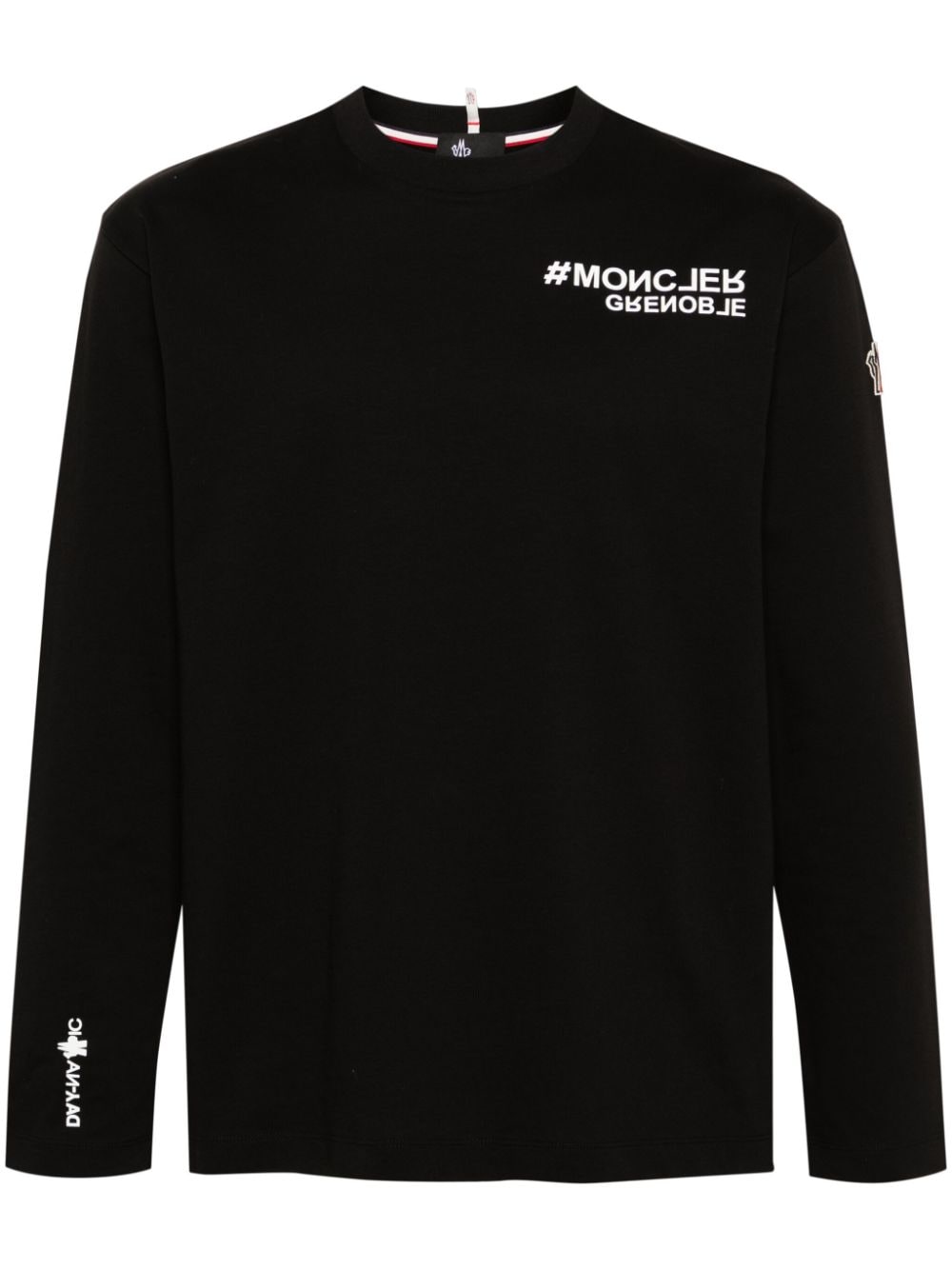 Moncler Grenoble logo-appliqué cotton T-shirt - Black von Moncler Grenoble