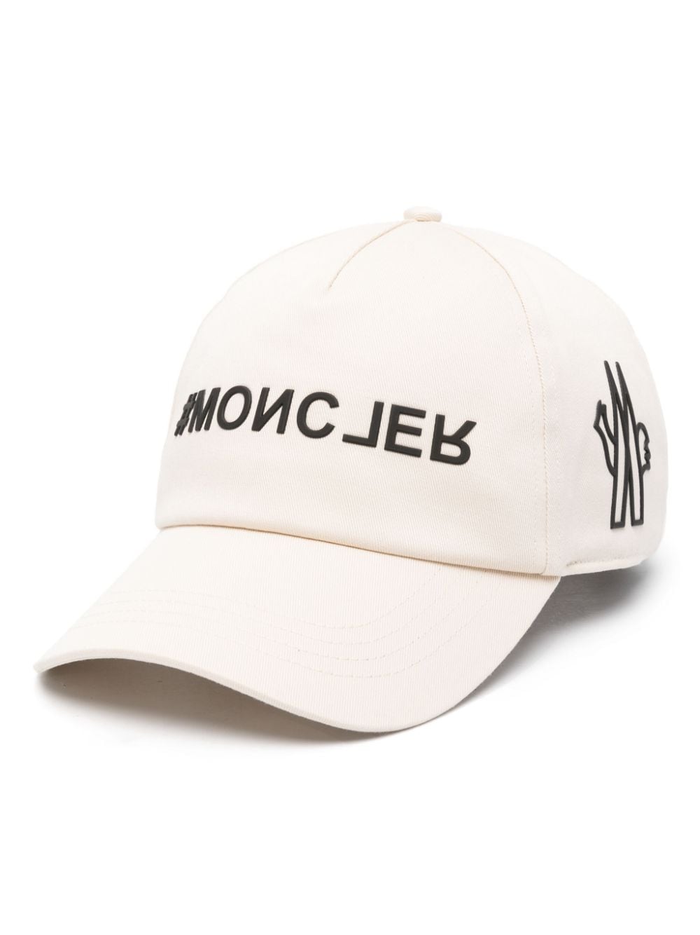 Moncler Grenoble logo-appliqué cotton hat - White von Moncler Grenoble