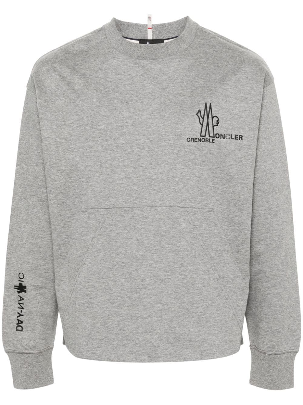 Moncler Grenoble logo-appliqué cotton sweatshirt - Grey von Moncler Grenoble
