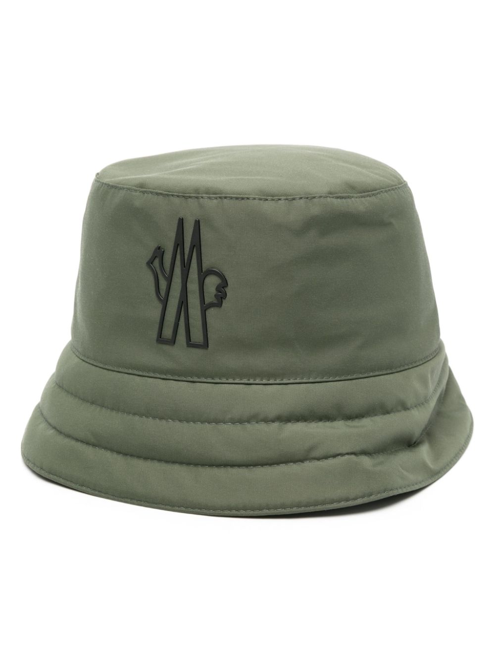 Moncler Grenoble logo-appliqué shell bucket hat - Green von Moncler Grenoble