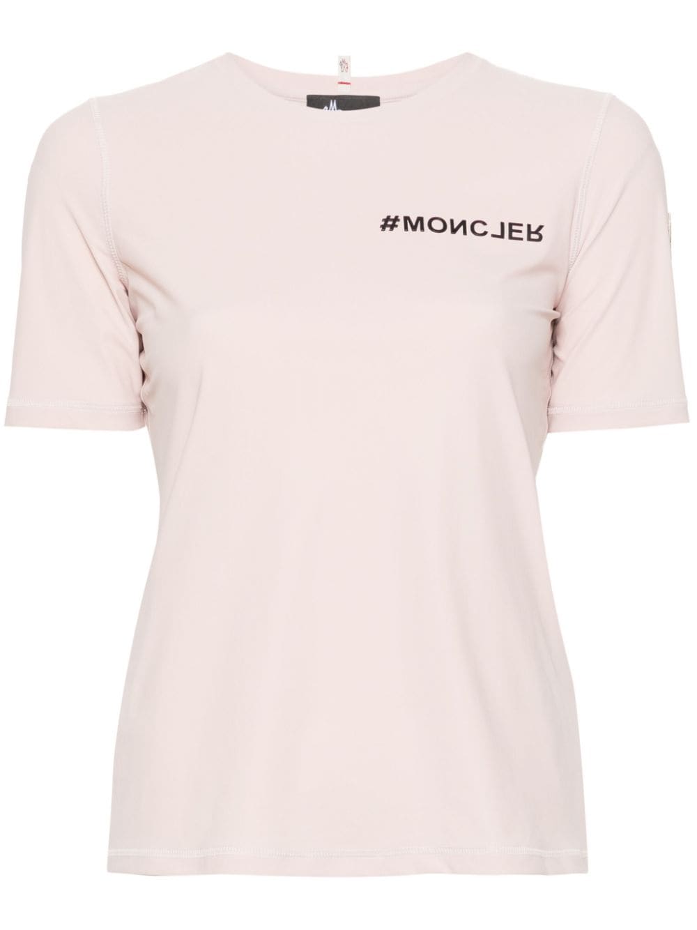 Moncler Grenoble logo-embossed technical-jersey T-shirt - Pink von Moncler Grenoble