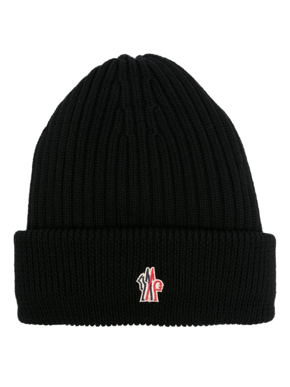 Moncler Grenoble logo-embroidered padded wool beanie - Black von Moncler Grenoble