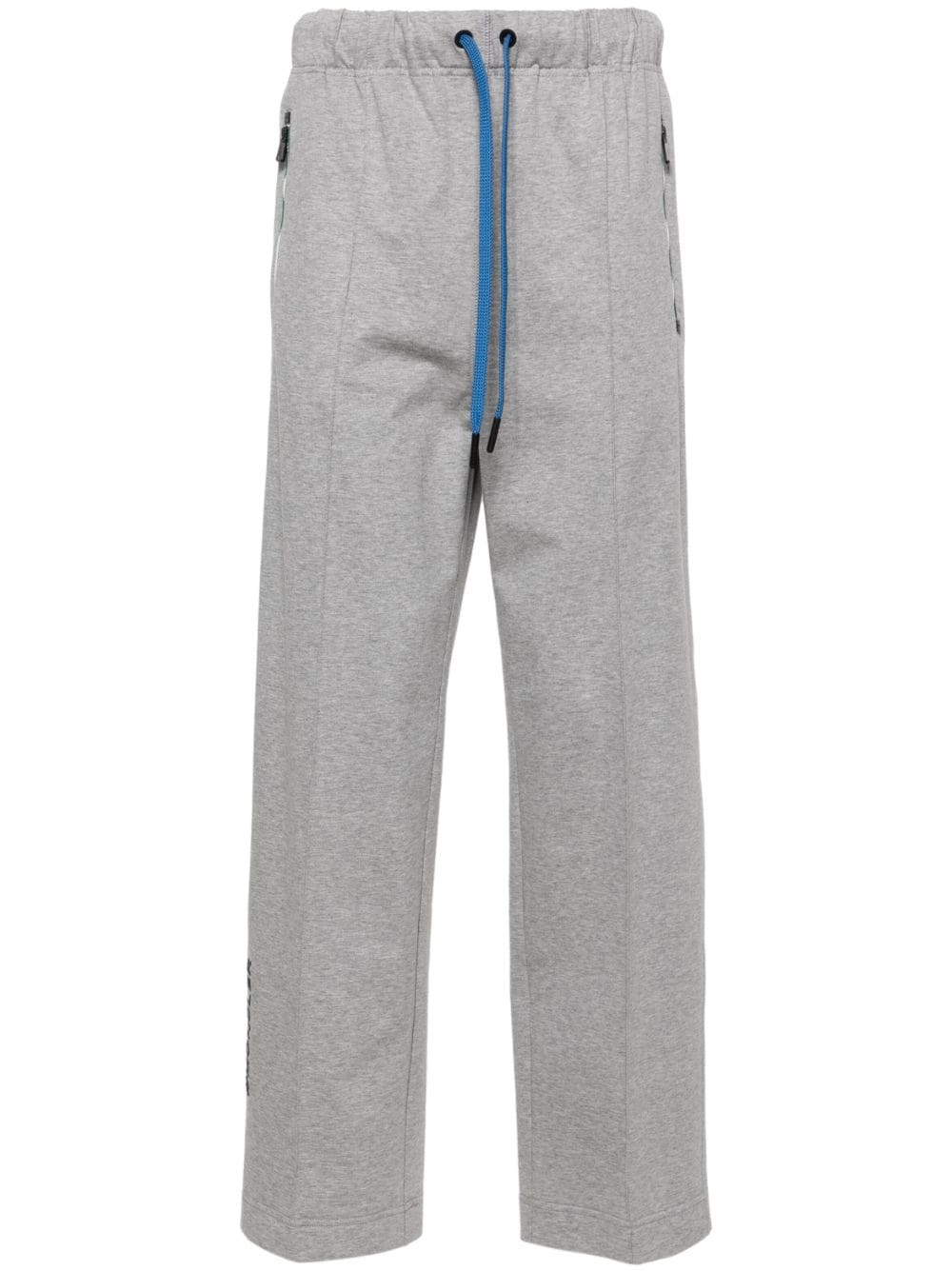 Moncler Grenoble logo-lettering cotton track pants - Grey von Moncler Grenoble