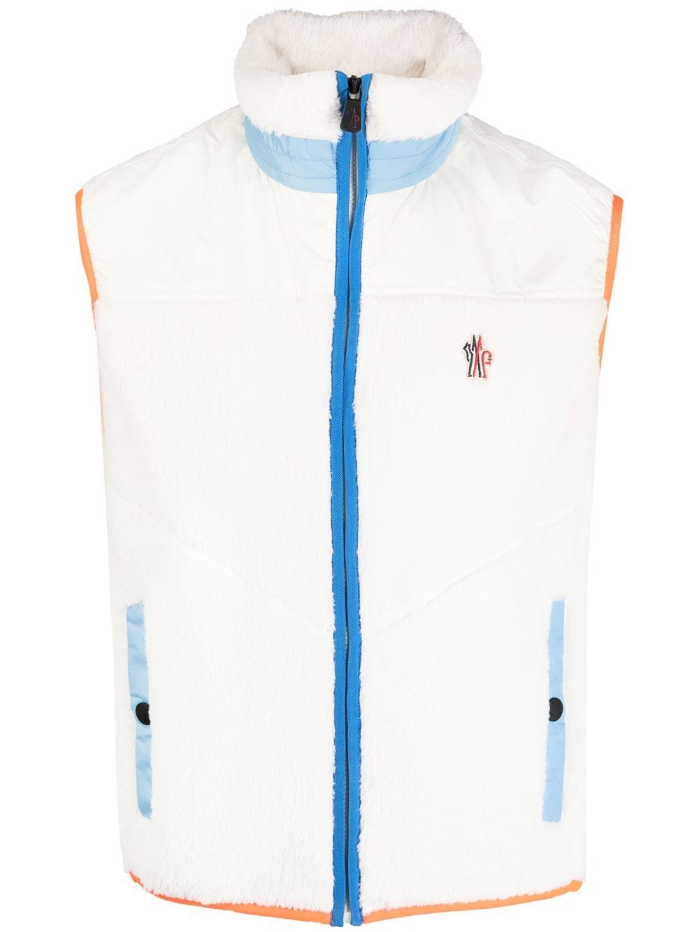 Moncler Grenoble logo-patch fleece vest - White von Moncler Grenoble