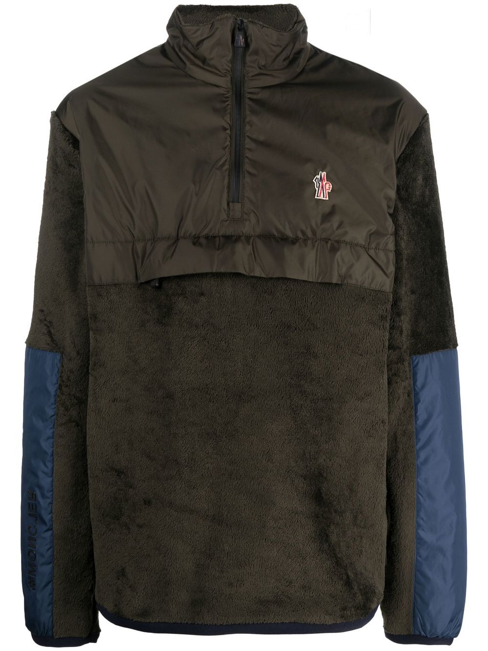 Moncler Grenoble logo-patch zip-front jumper - Green von Moncler Grenoble