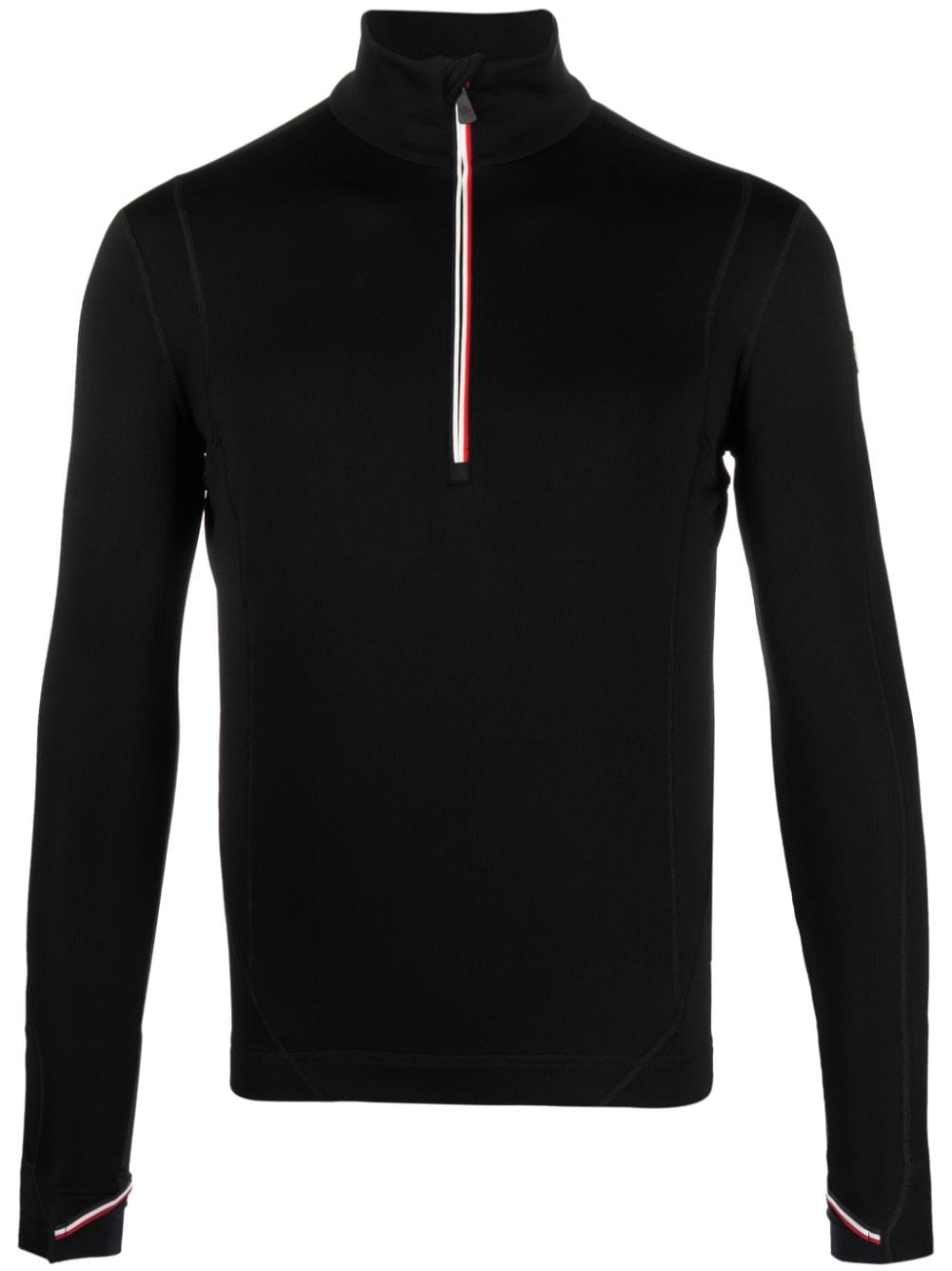 Moncler Grenoble stripe-trim half-zip sweatshirt - Black von Moncler Grenoble