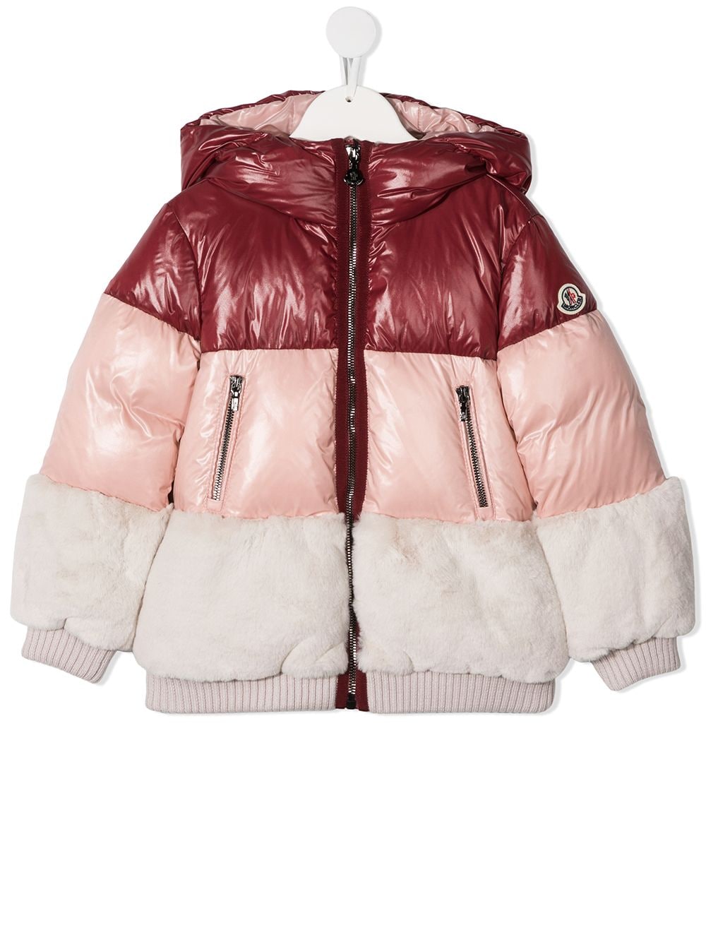 Moncler Enfant colour-block panelled jacket - Pink von Moncler Enfant