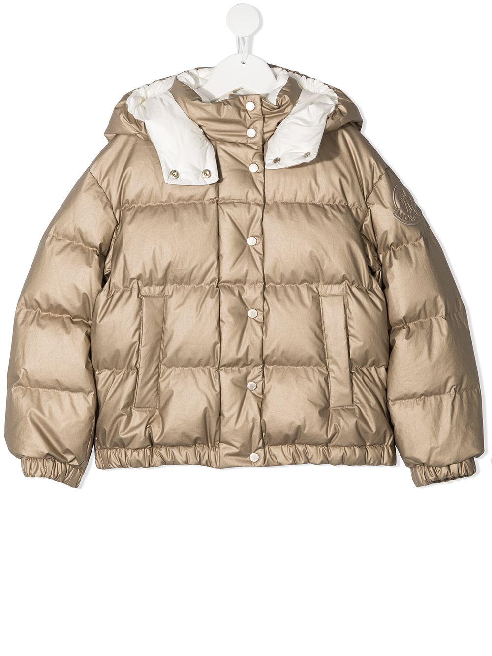 Moncler Enfant gold padded jacket - Neutrals von Moncler Enfant