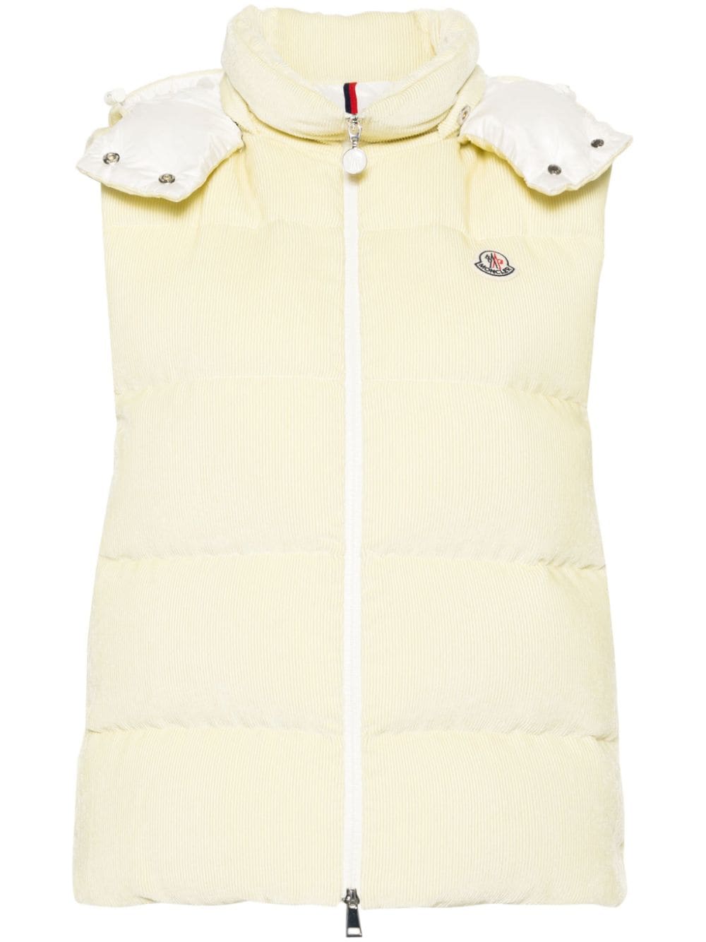 Moncler Agelao corduroy padded gilet - Yellow von Moncler