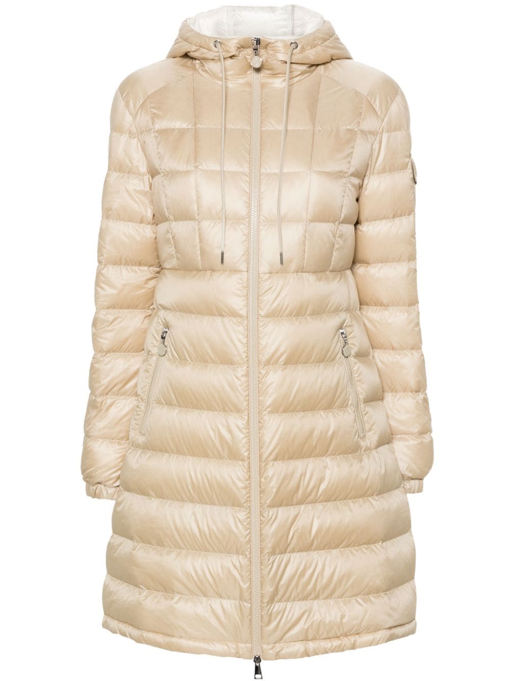 Moncler Amintore long quilted coat - Neutrals von Moncler