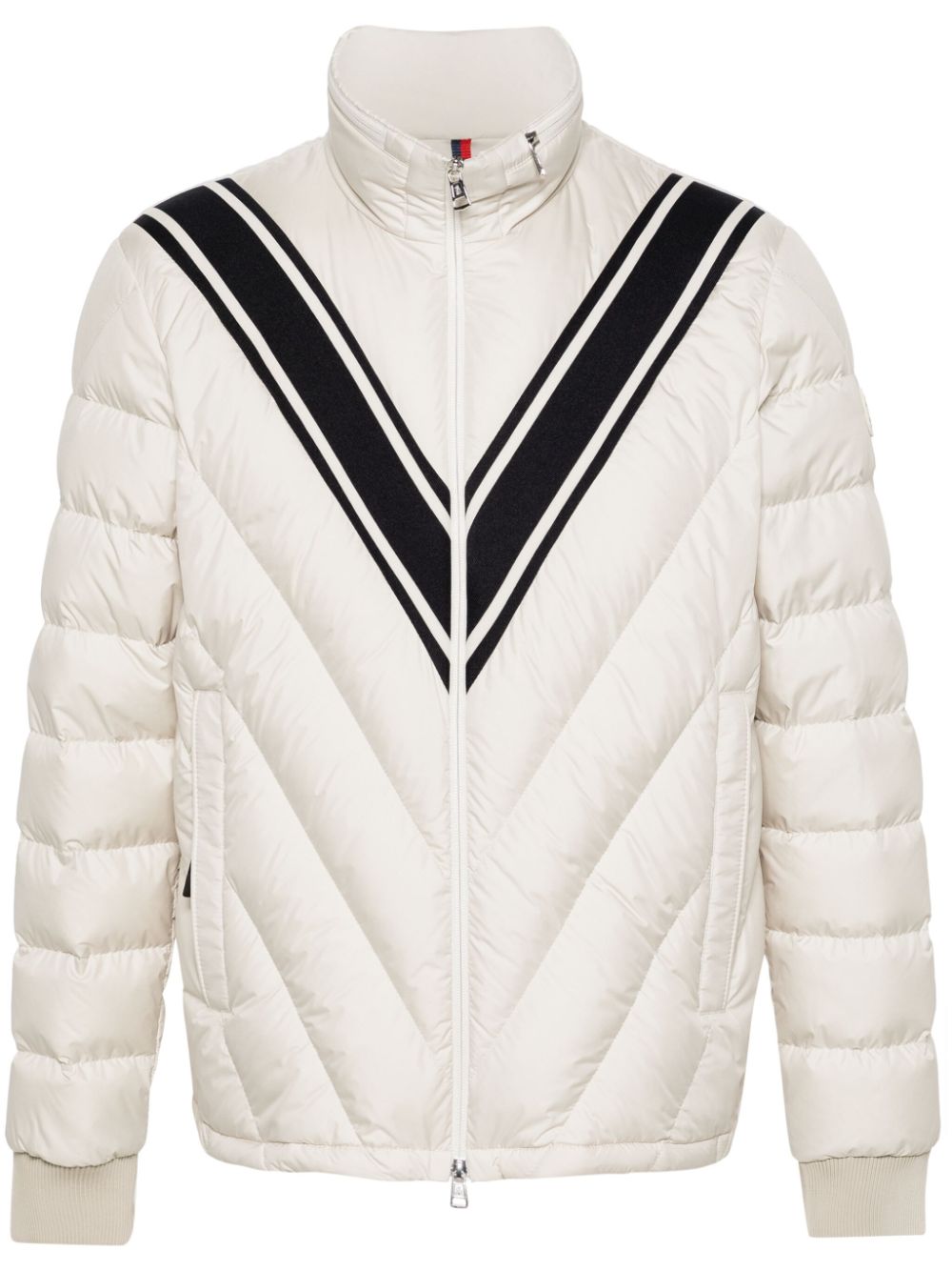 Moncler Barrot striped quilted jacket - Neutrals von Moncler