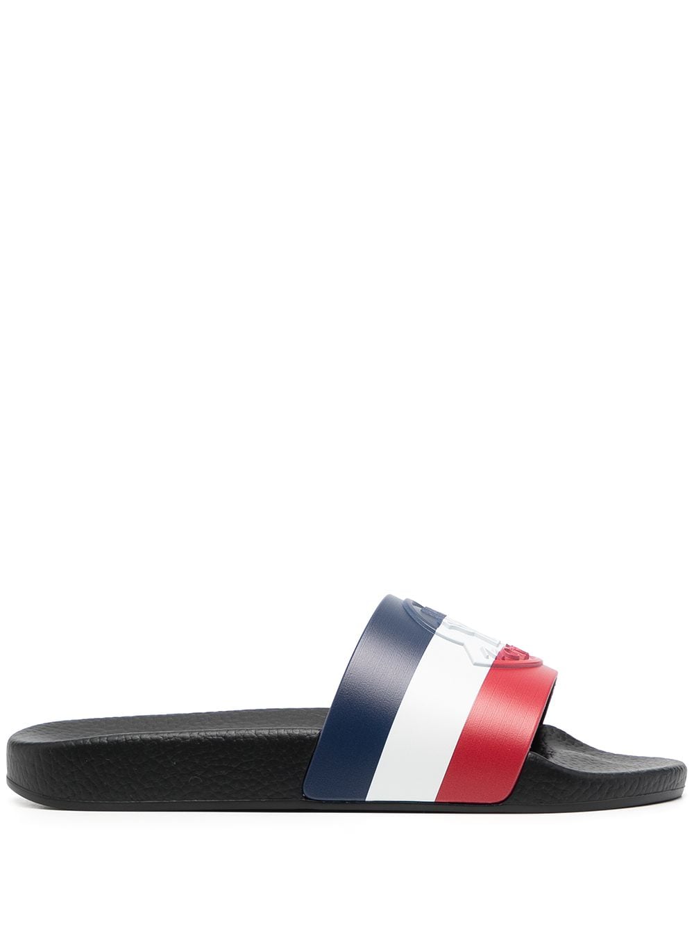 Moncler Basile tricolour slides - Blue von Moncler