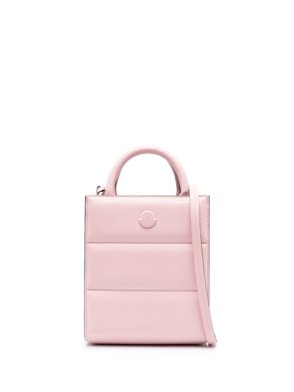 Moncler Doudoune leather mini bag - Pink von Moncler