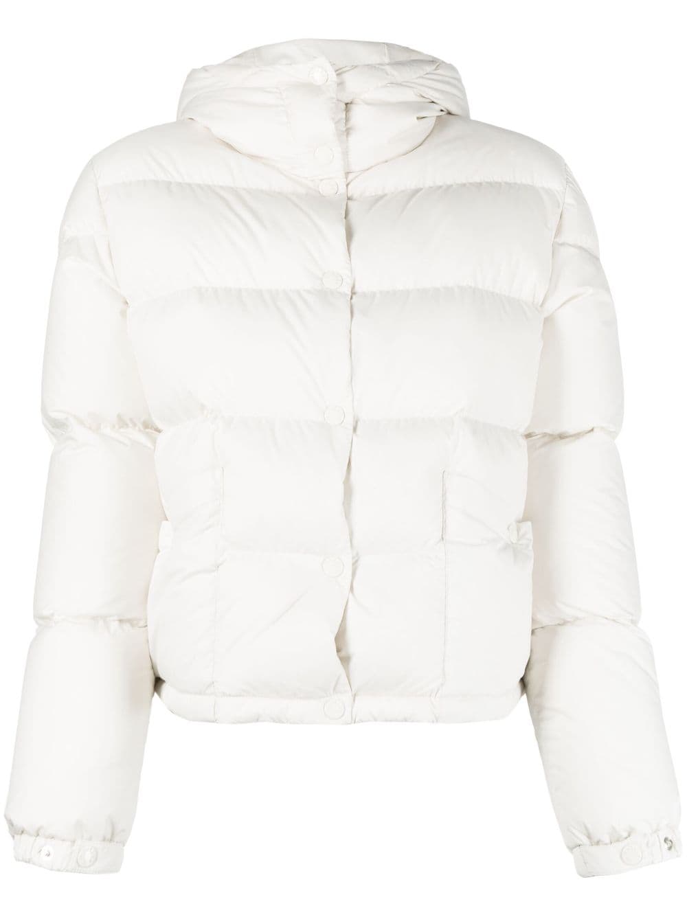 Moncler Ebre quilted hooded jacket - White von Moncler