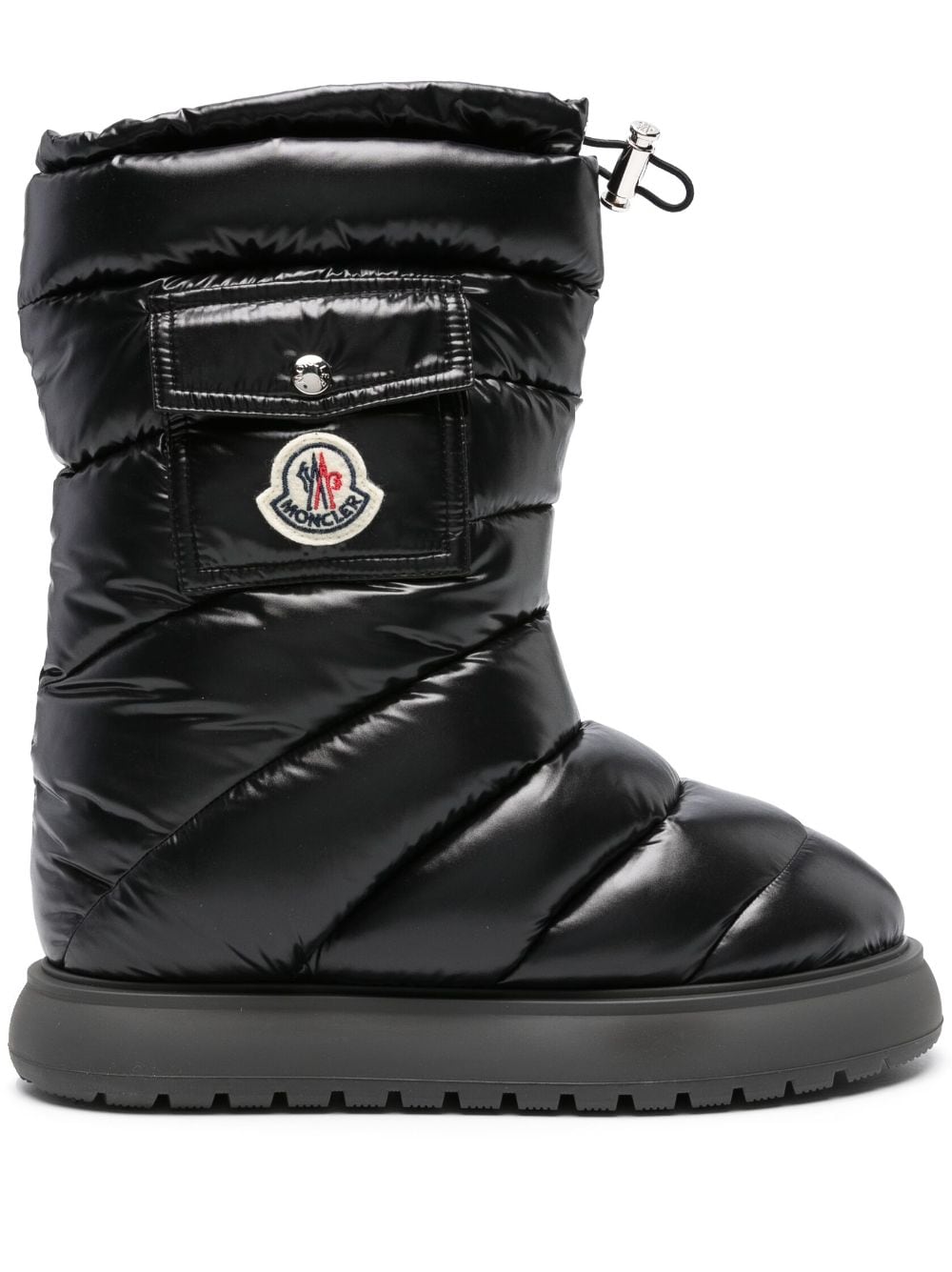 Moncler Gaia logo-patch snow boots - Black von Moncler