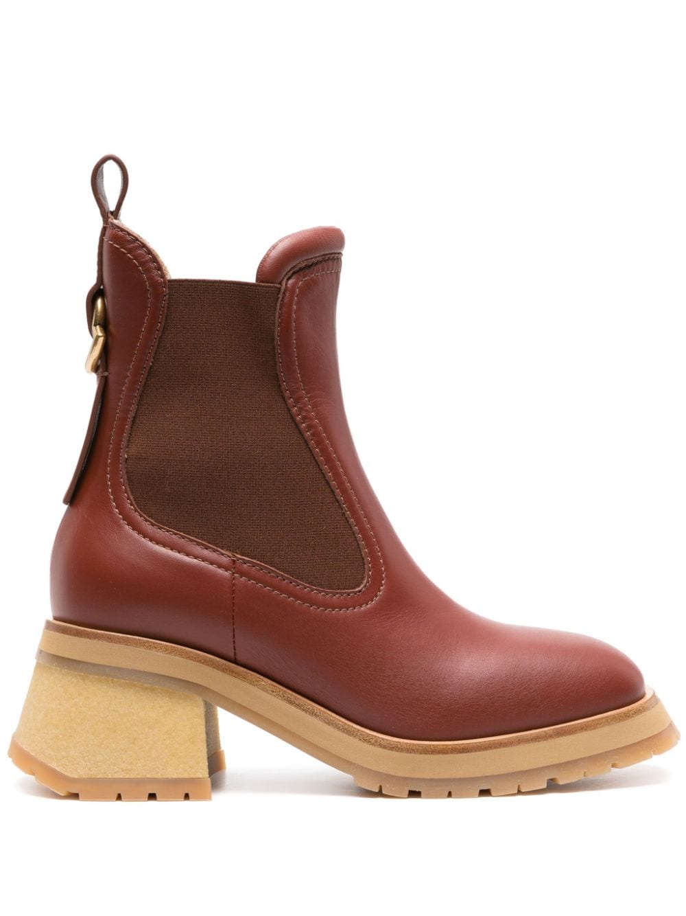 Moncler Gigi 70mm leather Chelsea boots - Brown von Moncler