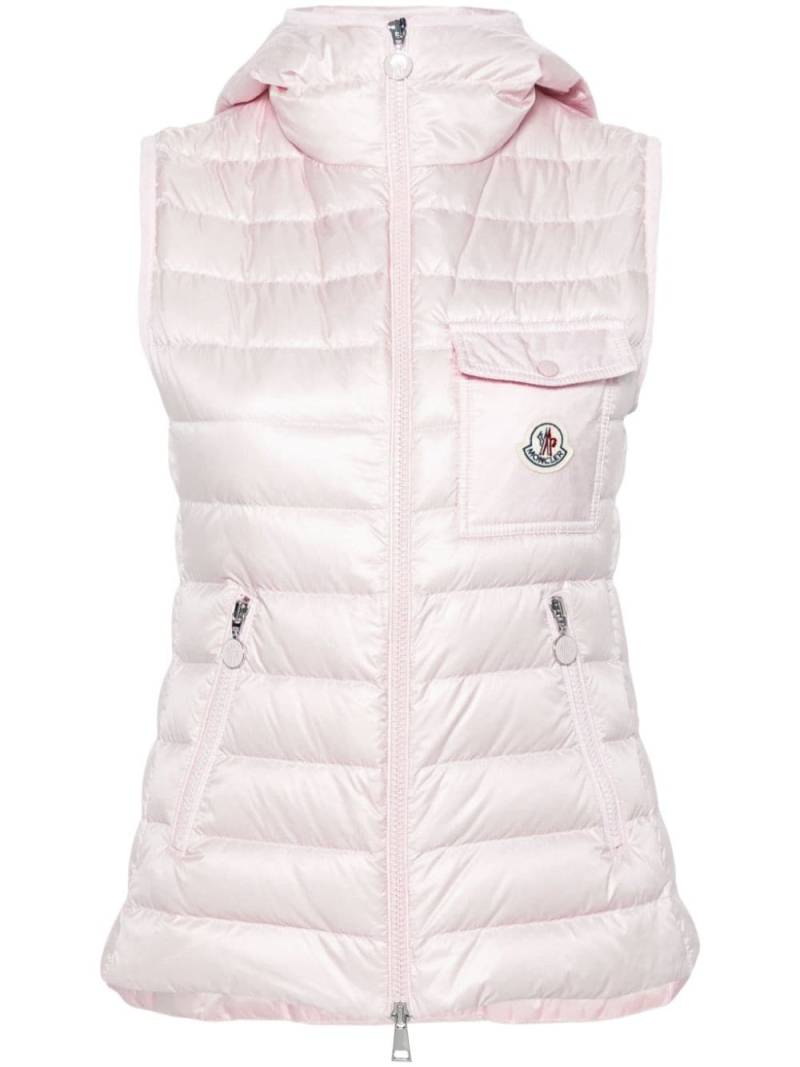 Moncler Glygos hooded gilet - Pink von Moncler