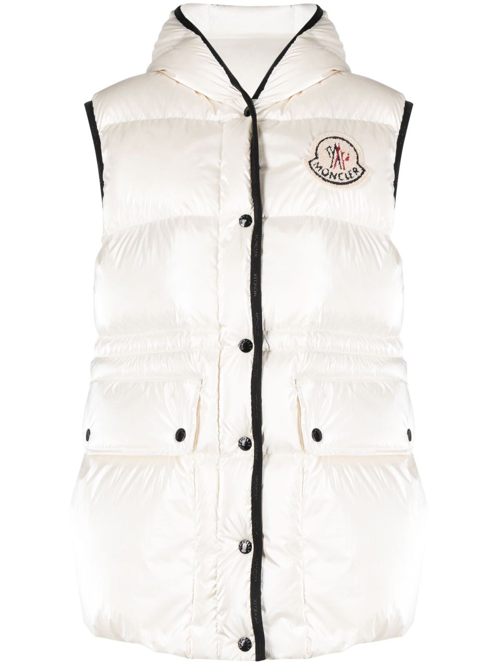 Moncler Hera hooded gilet - White von Moncler