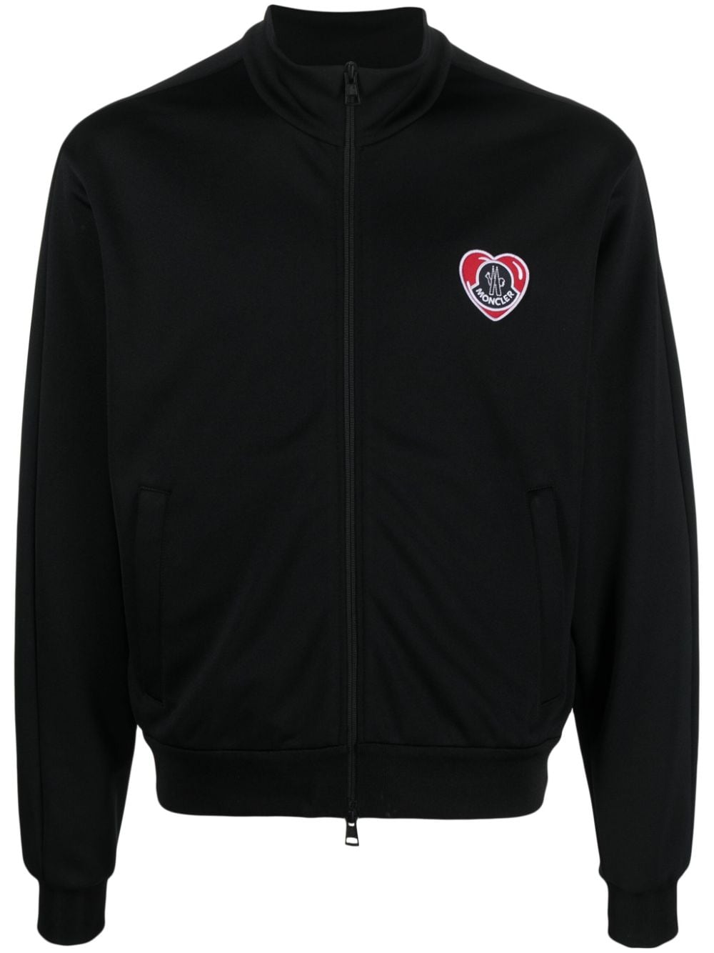 Moncler Moncoeur-motif zip-up sweatshirt - Black von Moncler