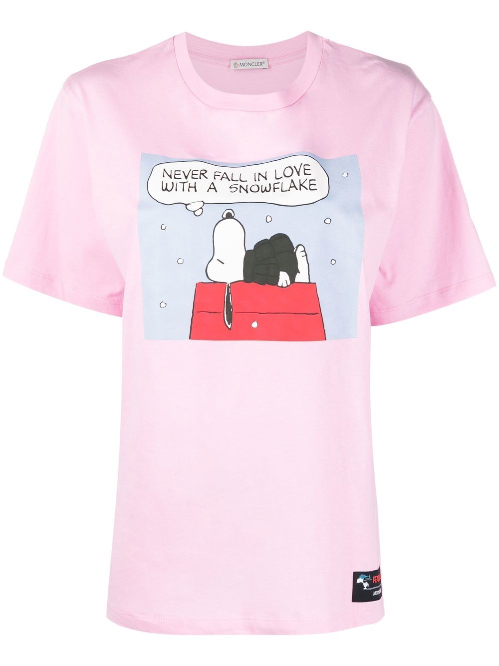 Moncler Peanuts-print cotton T-shirt - Pink von Moncler