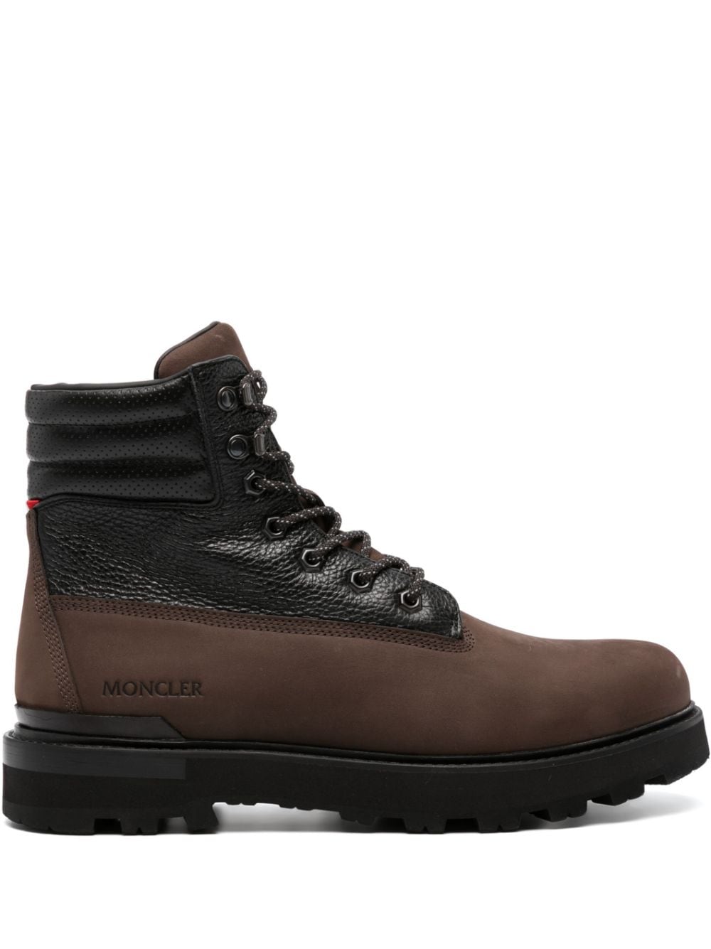 Moncler Peka leather ankle boots - Brown von Moncler