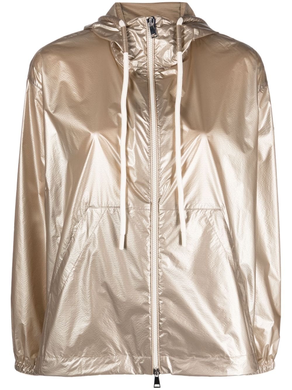 Moncler Tazenat zip-up hooded jacket - Gold von Moncler