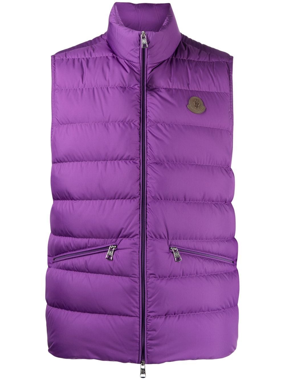 Moncler Treompan down gilet - Purple von Moncler