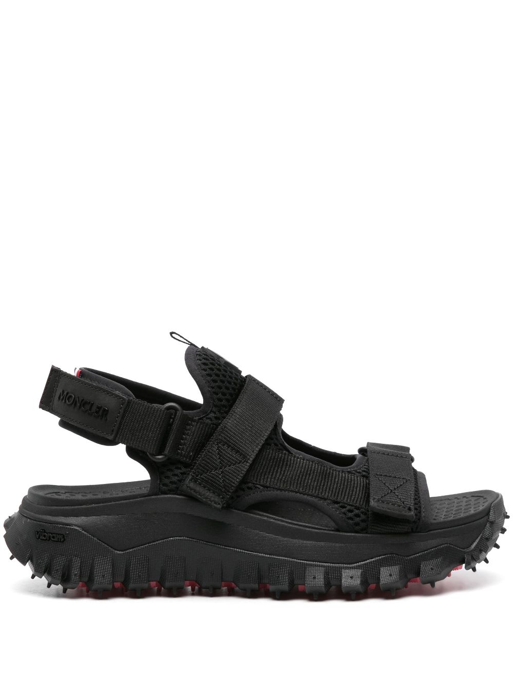 Moncler Vela logo-patch sandals - Black von Moncler