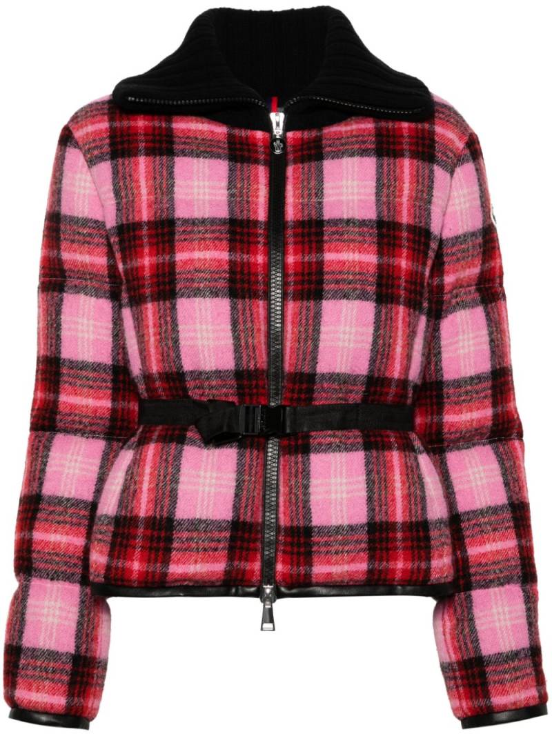 Moncler Zambeze plaid puffer jacket - Pink von Moncler