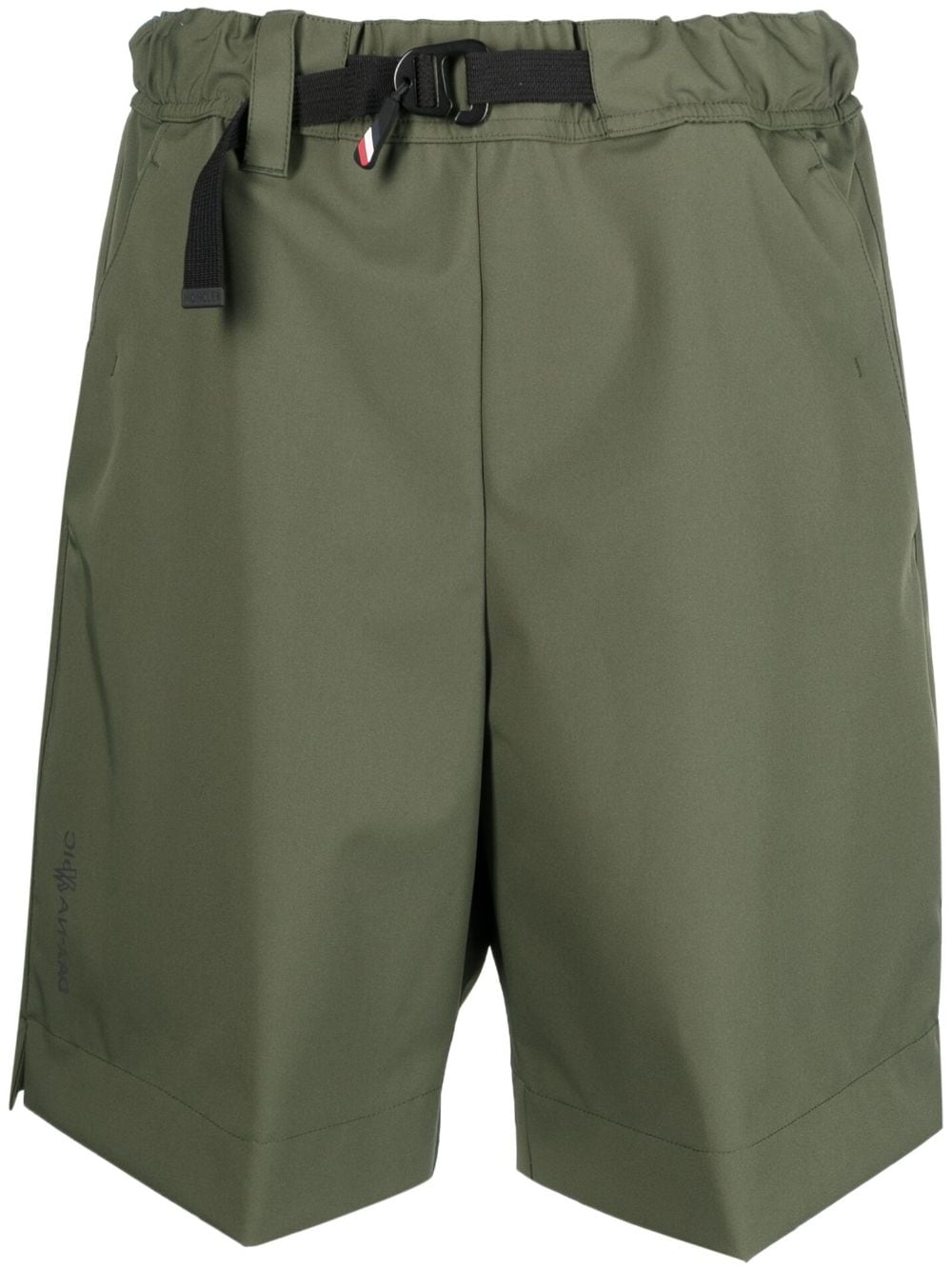 Moncler belted knee-length shorts - Green von Moncler